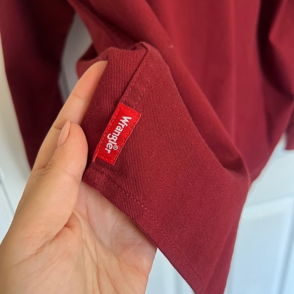 Wrangler Men's Long Sleeve Epic Soft Woven Western Shirt Dark Red Size XL - Picture 9 of 11